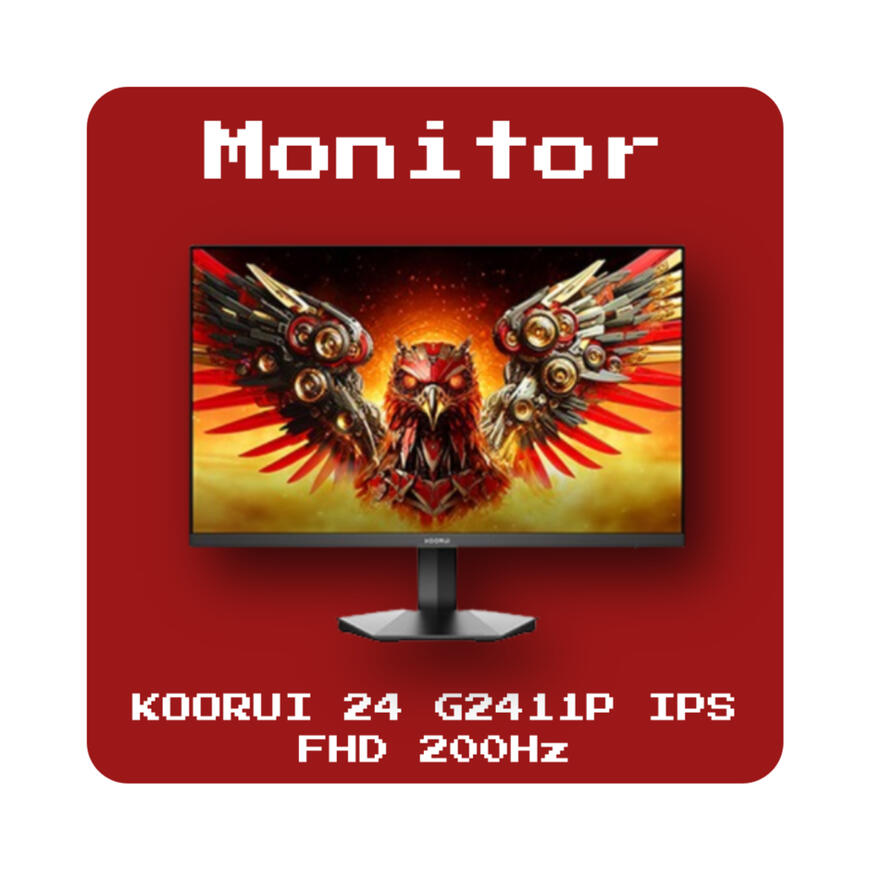 Monitor: KOORUI 24 G2411P IPS FHD 200Hz